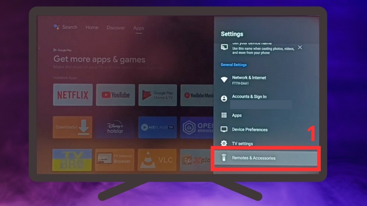 Cách ngắt hay quên thiết bị bluetooth của tivi Xiaomi  - bước 1