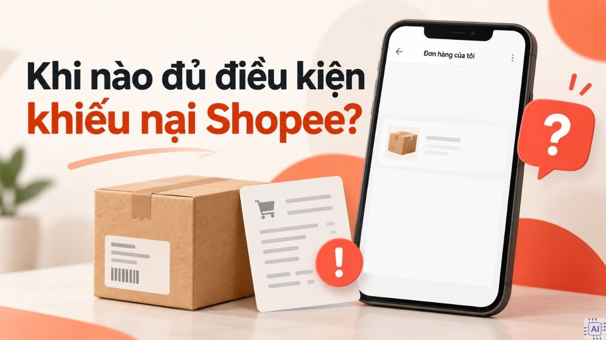 Khi nào đủ điều kiện khiếu nại Shopee?