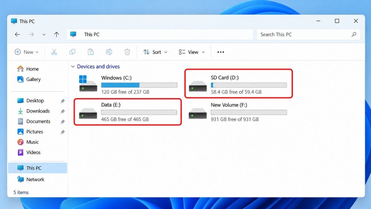 Cách khôi phục dữ liệu thẻ nhớ bằng phần mềm windows file recovery - bước 1