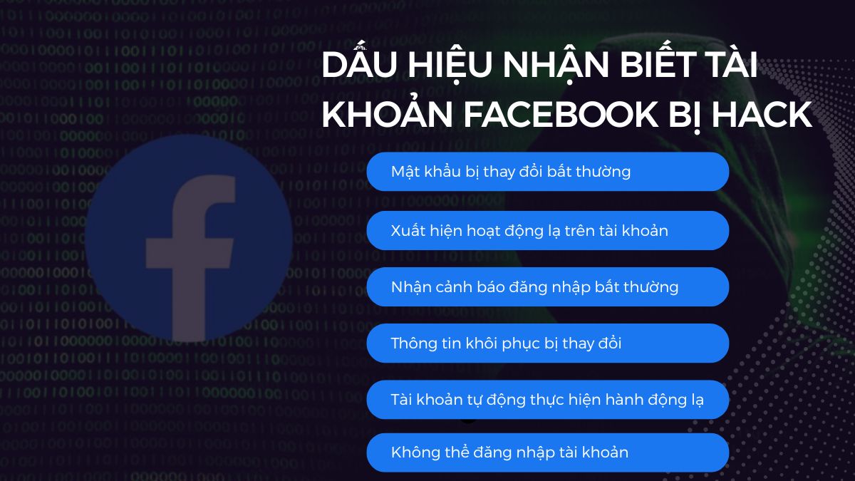 Dấu hiệu nhận biết tài khoản Facebook bị hack