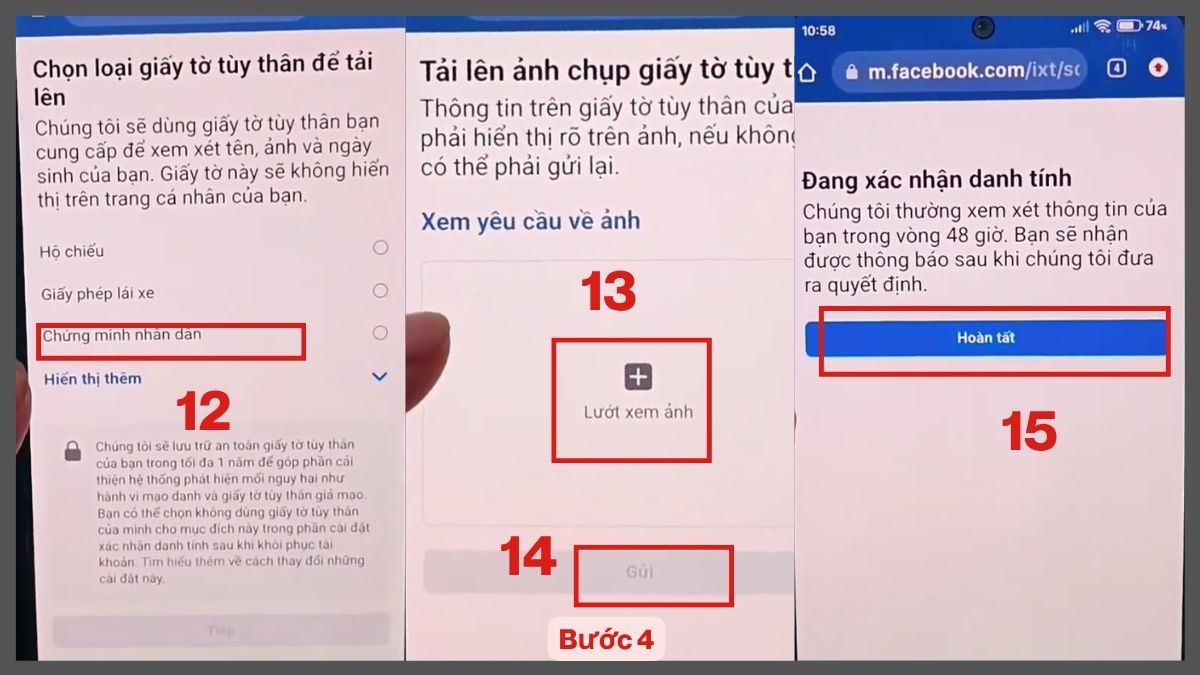 Cách lấy lại tài khoản Facebook khi mất email/số điện thoại - bước 4