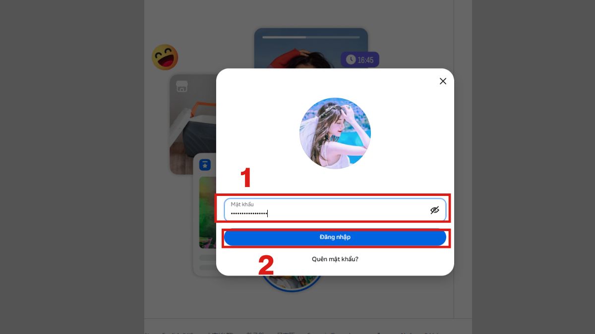 Cách lấy lại tài khoản Facebook bằng mật khẩu cũ - bước 1