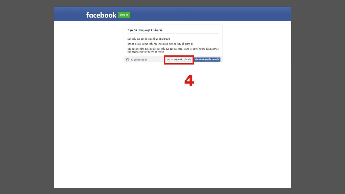 Cách lấy lại tài khoản Facebook bằng mật khẩu cũ - bước 3