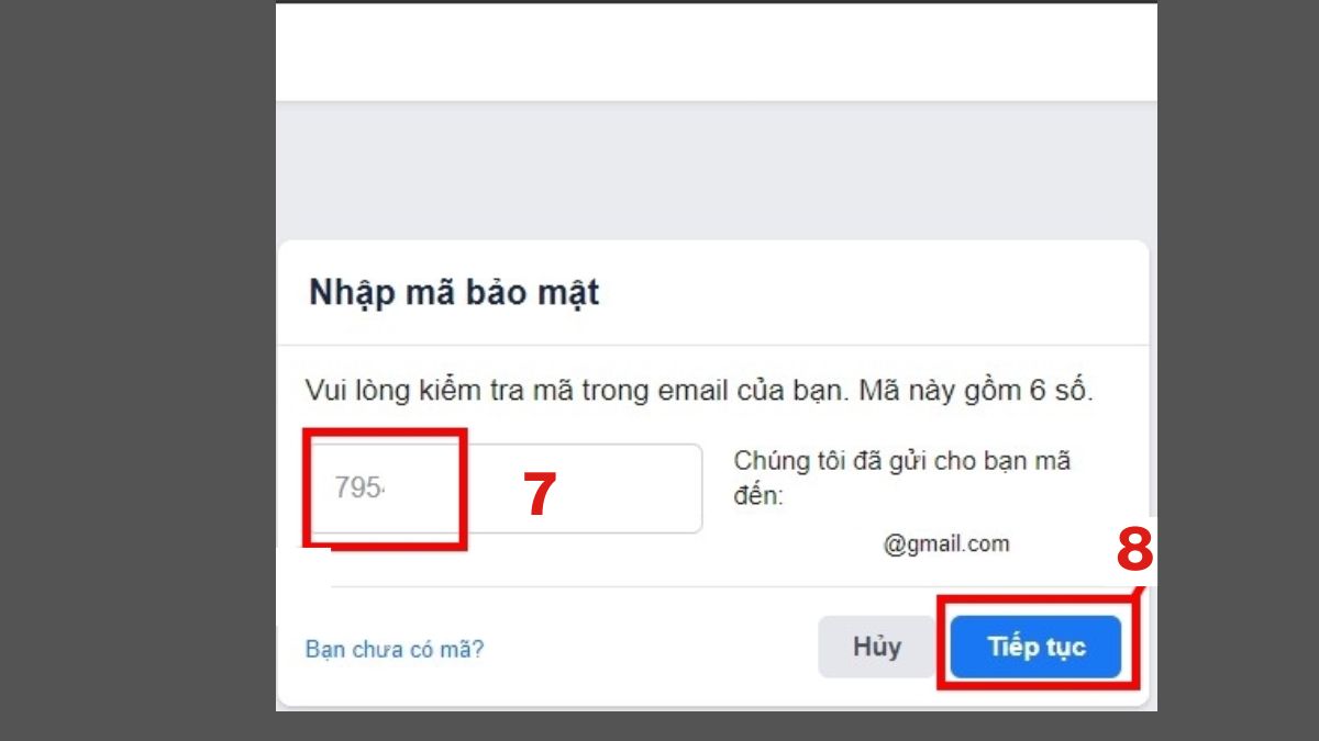Cách lấy lại tài khoản Facebook bằng mật khẩu cũ - bước 5