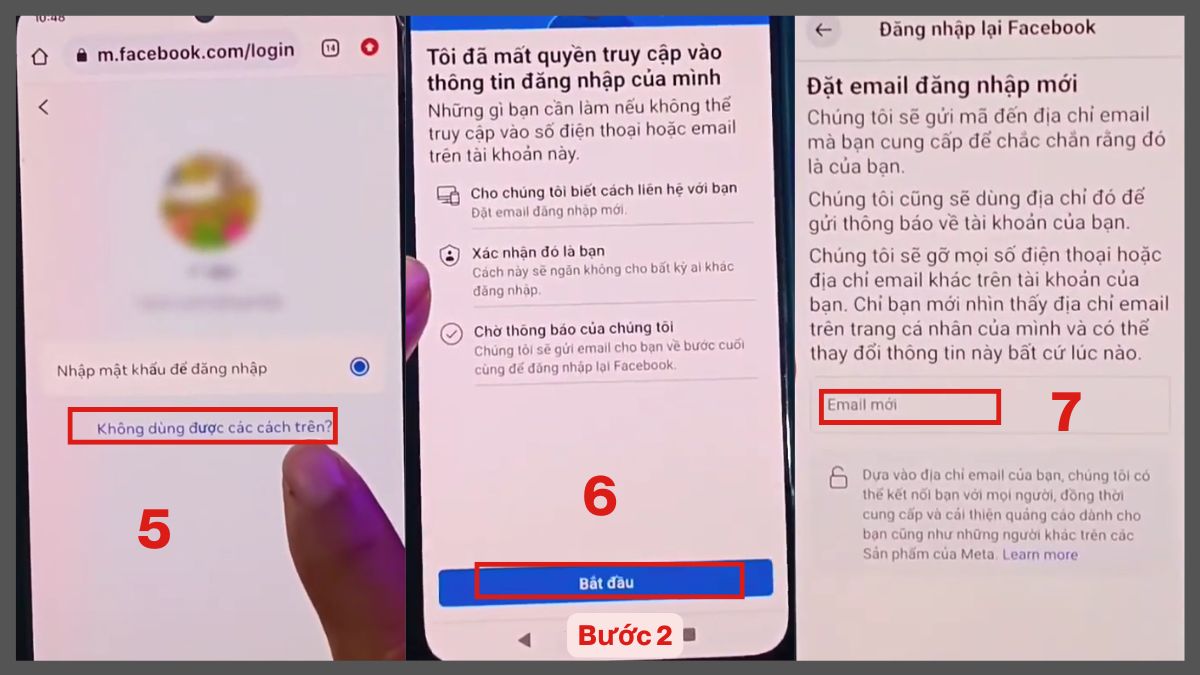 Cách lấy lại tài khoản Facebook khi mất email/số điện thoại - bước 2