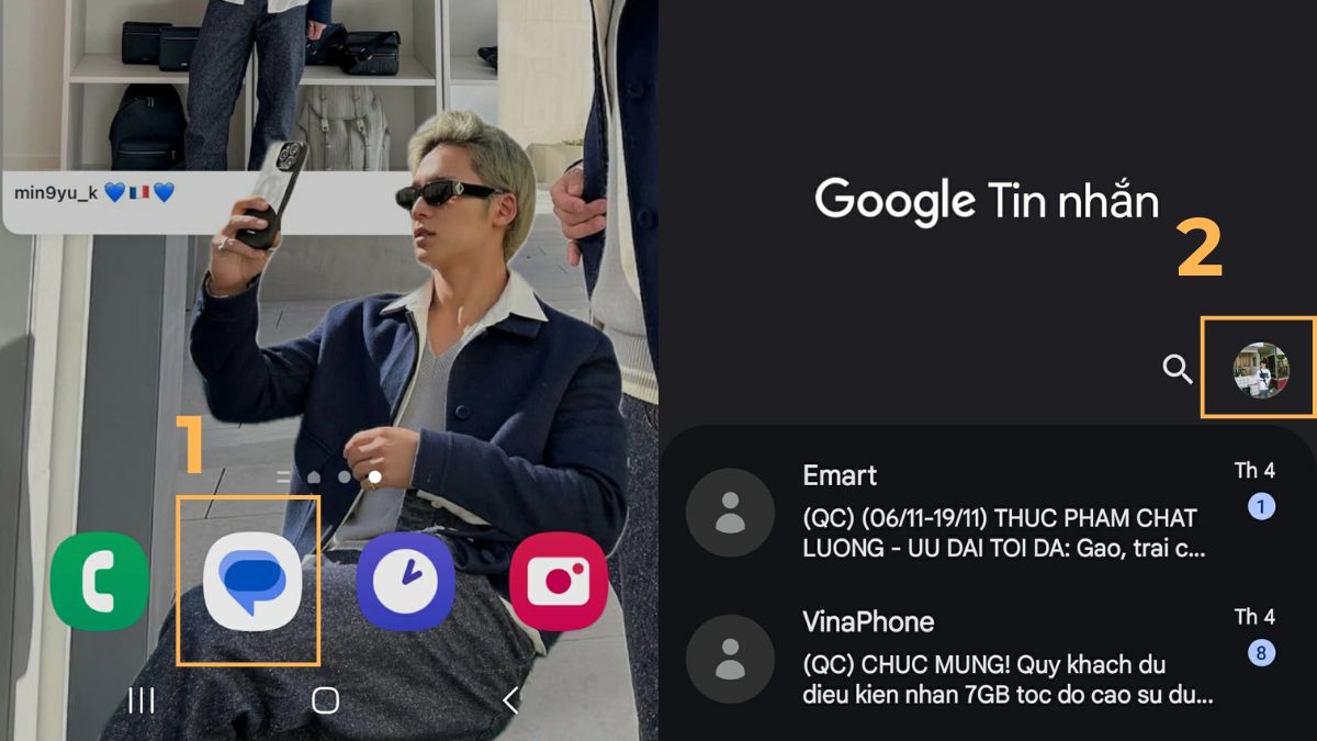 Kích hoạt lại SMS trên Samsung khi không gửi được tin nhắn - bước 1