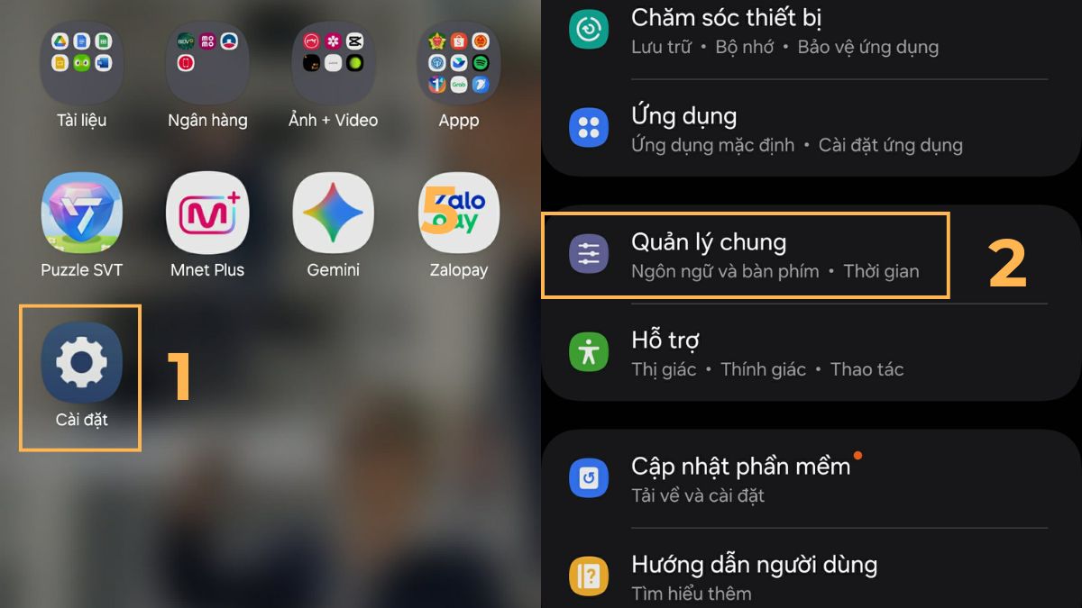 Khôi phục cài đặt gốc điện thoại Samsung khi không gửi được tin nhắn - bước 1