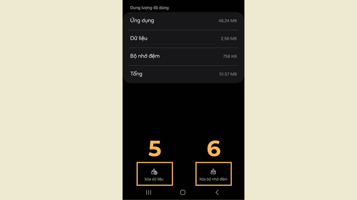 Xóa bộ nhớ cache của ứng dụng tin nhắn trên Samsung khi không gửi được tin nhắn - bước 4