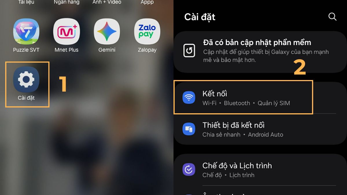 Cài đặt mạng cho Samsung khi không gửi được tin nhắn SMS - bước 1