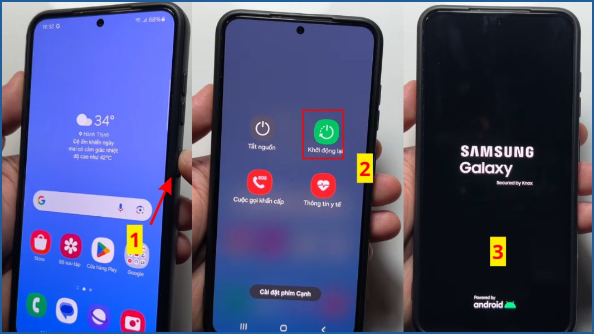 cách sửa không thể lưu thay đổi đối với liên hệ - khởi động lại thiết bị