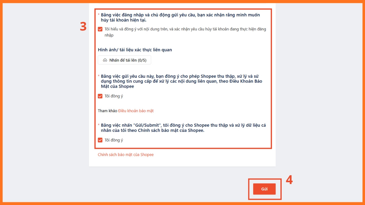 Cách hủy làm KOL Shopee khi không còn nhu cầu - bước 3