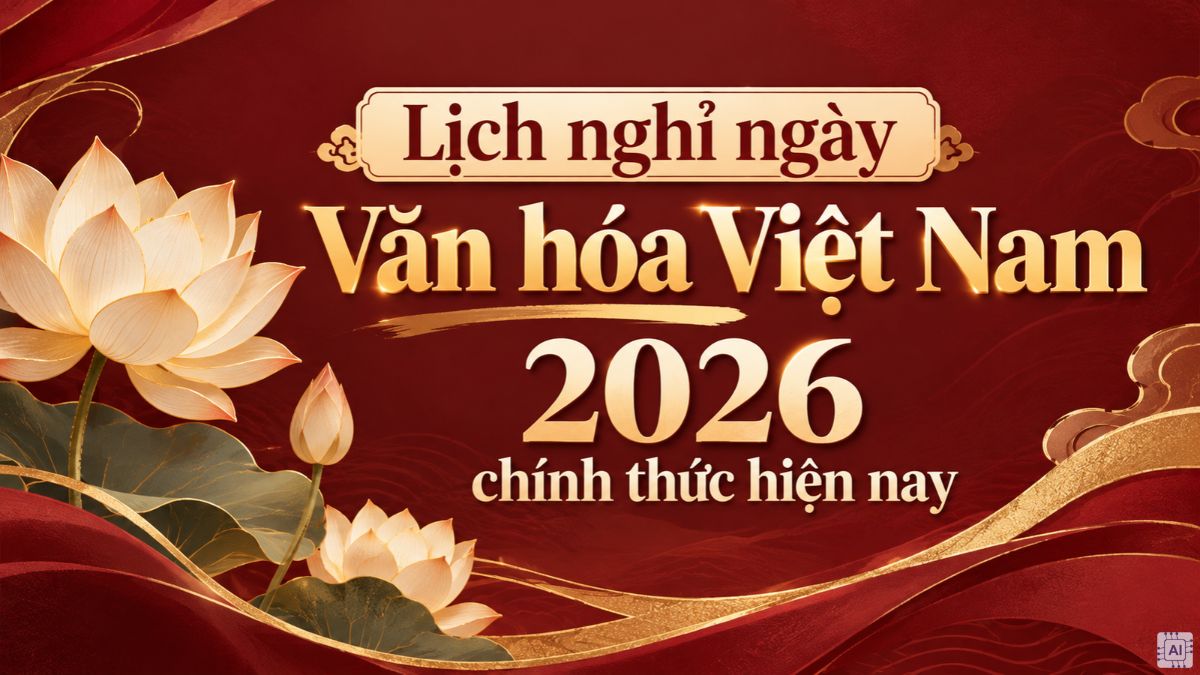 Lịch nghỉ ngày Văn hóa Việt Nam 2026 chính thức hiện nay