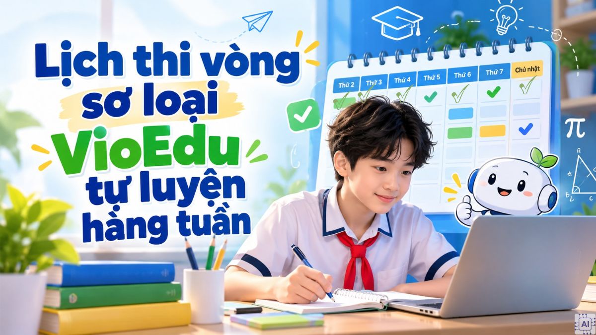 Lịch thi vòng sơ loại VioEdu tự luyện hàng tuần