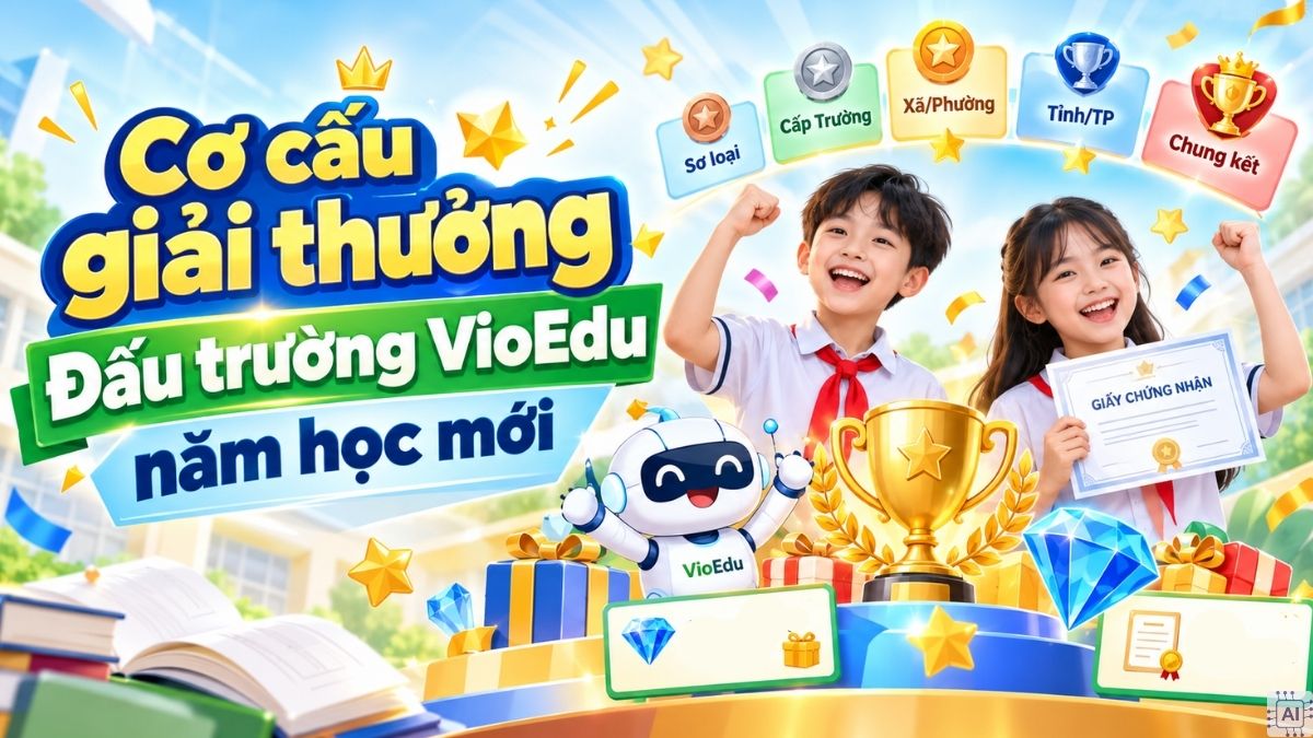 Cơ cấu giải thưởng đấu trường VioEdu năm học mới