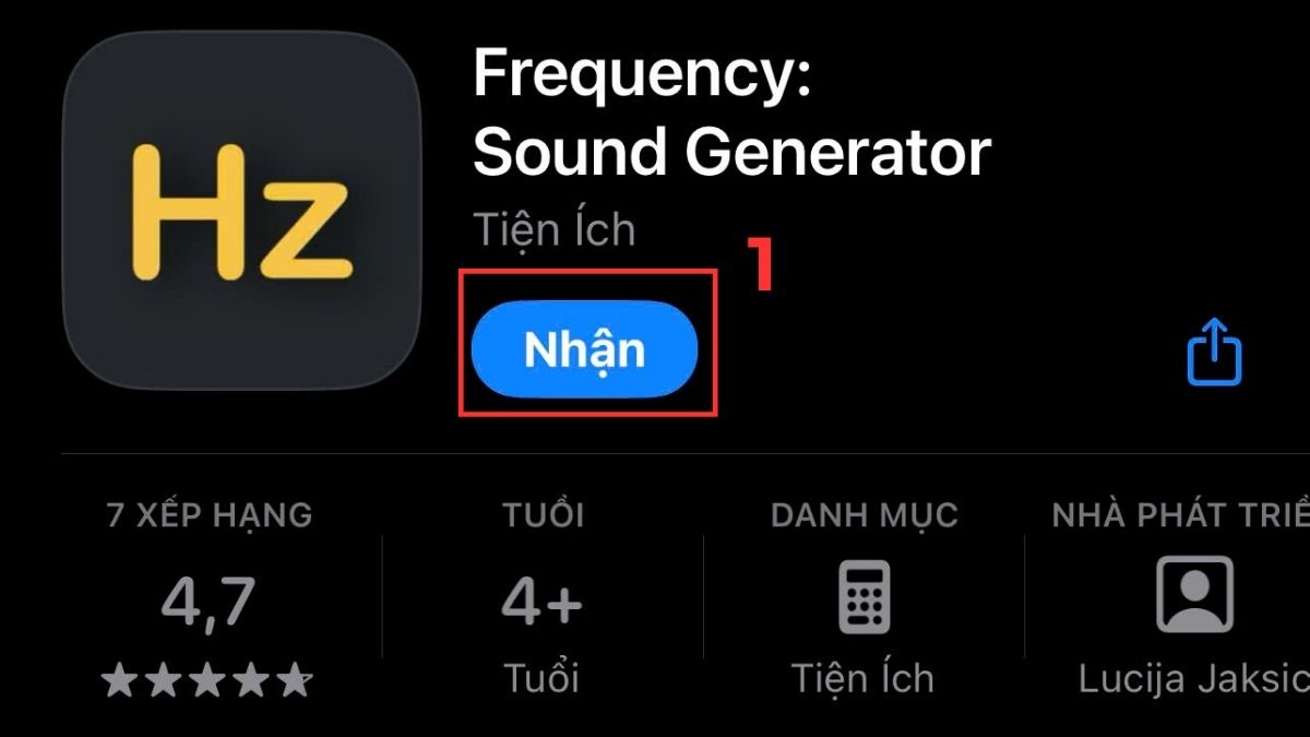 Cách khắc phục nước vô loa điện thoại bị rè sử dụng app Frequency Sound Generator - bước 1