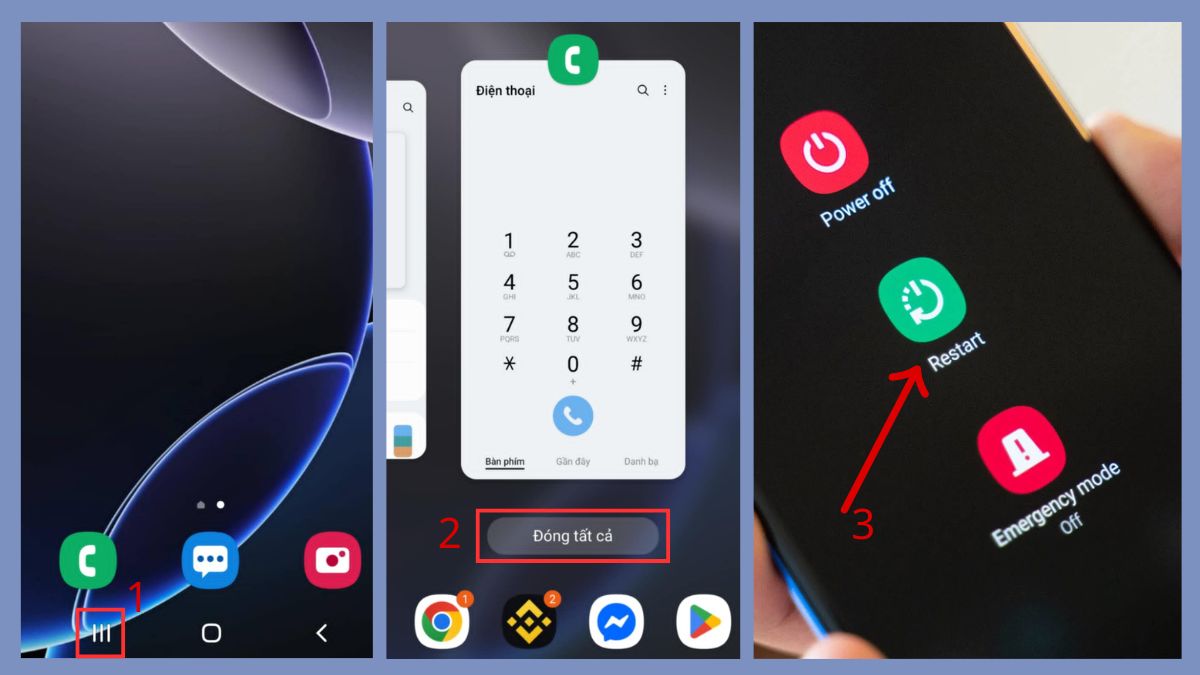 cách khắc phục camera samsung bị lỗi - Tắt các ứng dụng chạy ngầm
