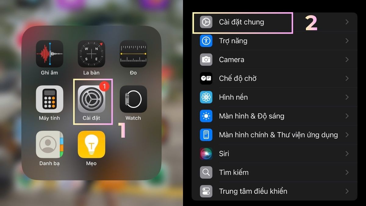 Cách khắc phục lỗi điện thoại không được đăng ký vào mạng - thiết lập lại kết nối mạng trên iphone - bước 1