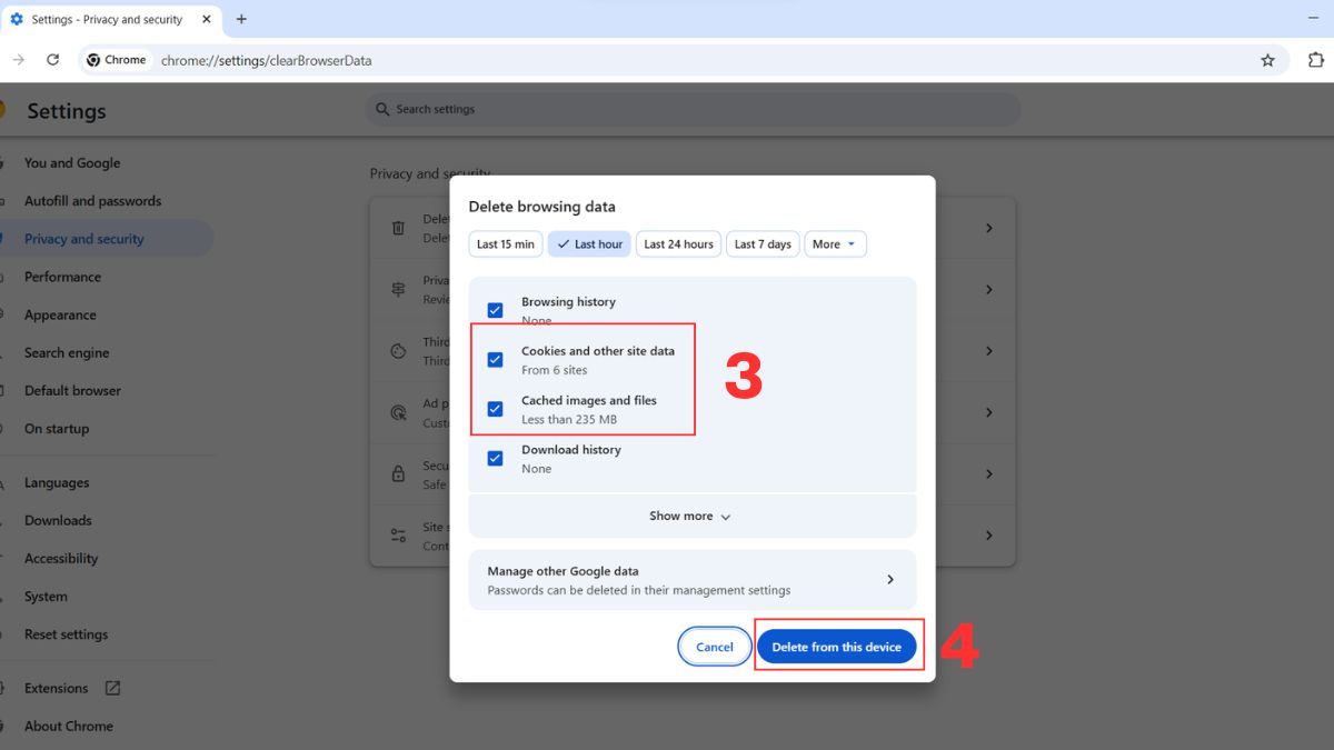 Cách khắc phục lỗi Facebook không load được bảng tin trên PC - bước 3