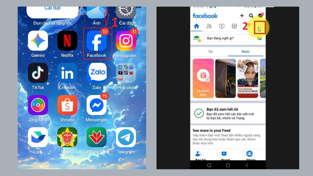 Báo cáo lỗi Facebook bị lỗi không theo dõi được lên bộ phận hỗ trợ - bước 1