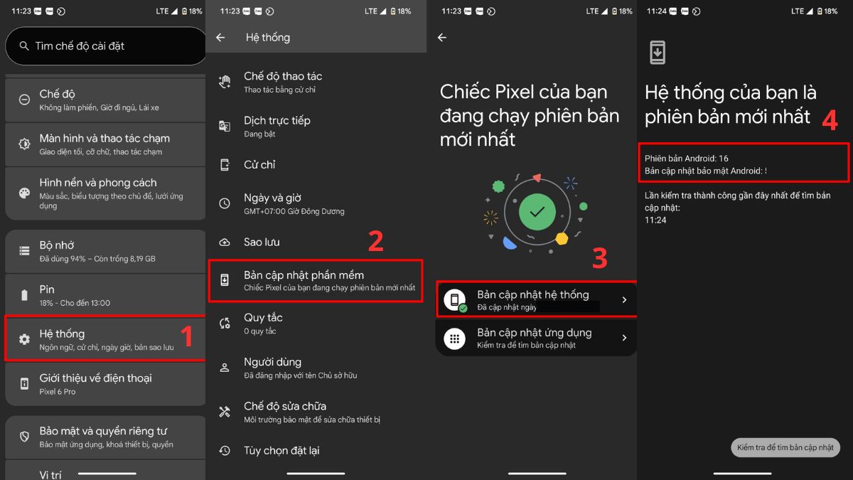 Cách khắc phục mic điện thoại bị lỗi - Kiểm tra lại phiên bản cập nhật phần mềm trên android