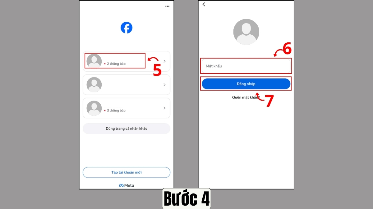 Cách khắc phục lỗi Facebook không vào được - đăng xuất và đăng nhập lại tài khoản - bước 4