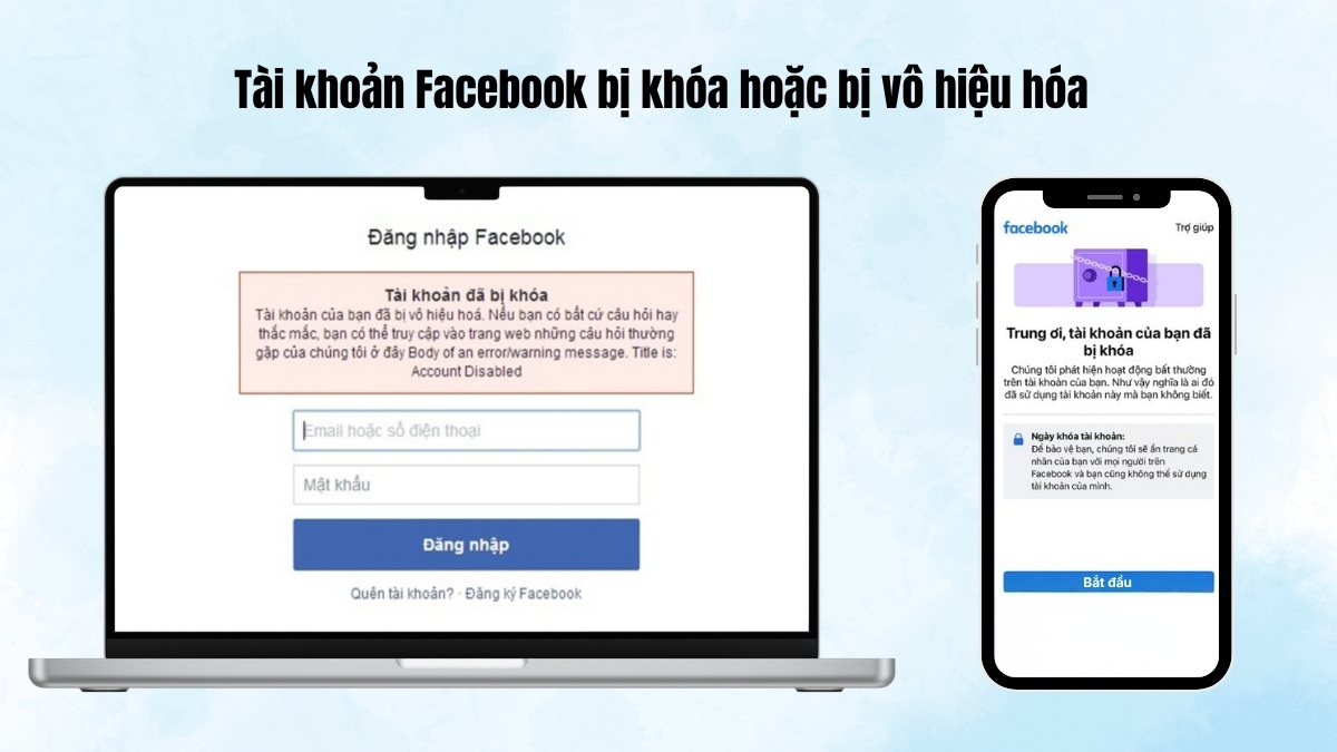 Khắc phục lỗi đăng nhập và bảo mật tài khoản Facebook - tài khoản facebook bị khóa 