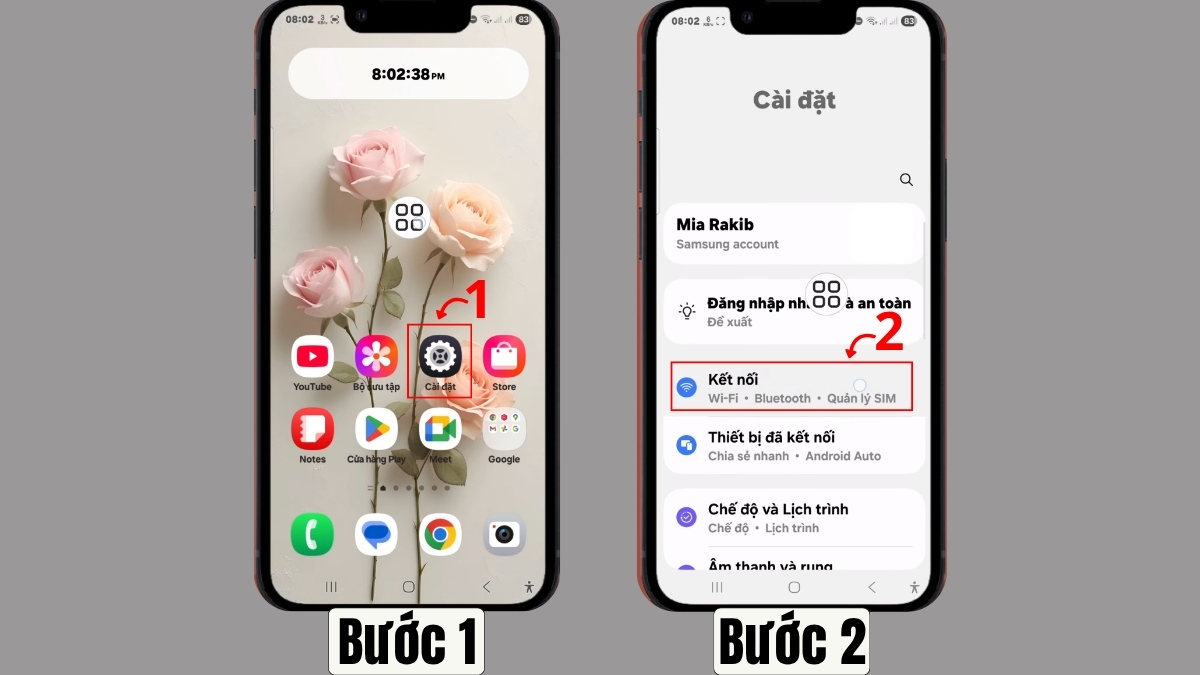 Cách khắc phục lỗi Facebook không vào được - kiểm tra kết nối mạng và DNS - bước 1,2