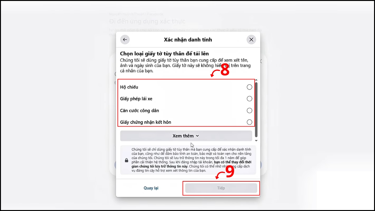 Khắc phục lỗi đăng nhập và bảo mật tài khoản Facebook - lỗi xác thực 2 yếu tố không nhận mã otp - bước 3.1