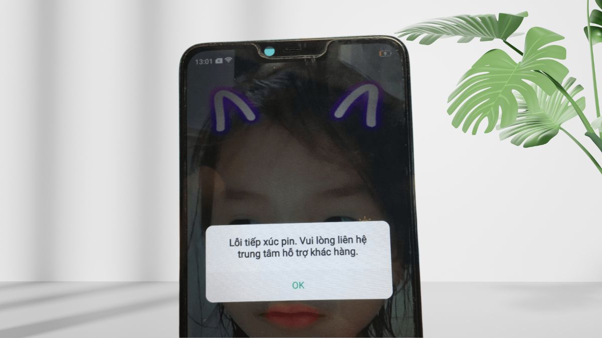 Dấu hiệu của lỗi tiếp xúc pin Oppo