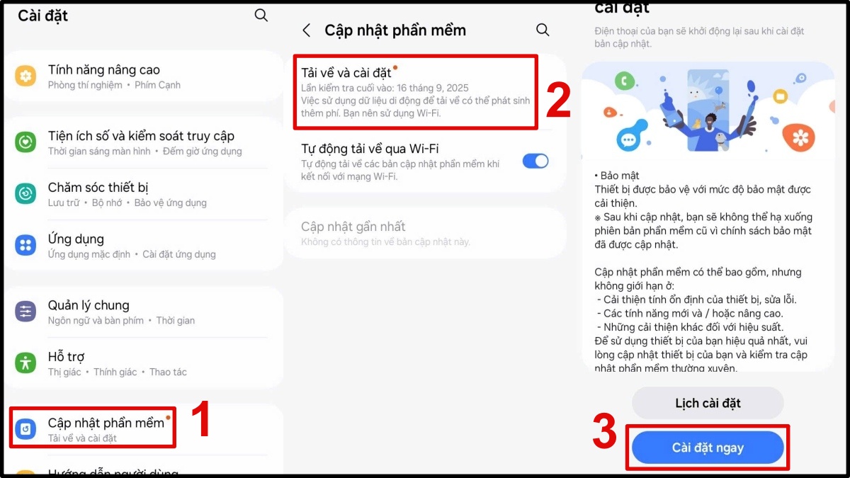 Hướng dẫn cách khắc phục lỗi tự xoay màn hình Samsung -  cập nhật hệ điều hành samsung