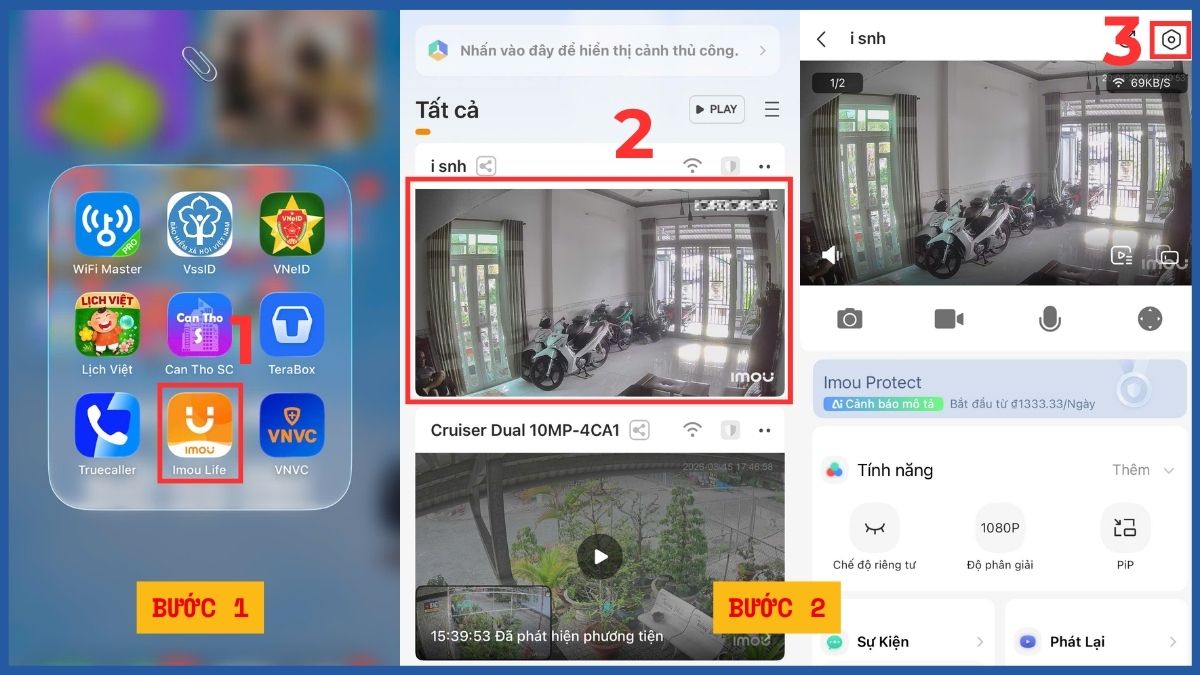 Xem mã an toàn camera Imou trong ứng dụng Imou Life - bước 1