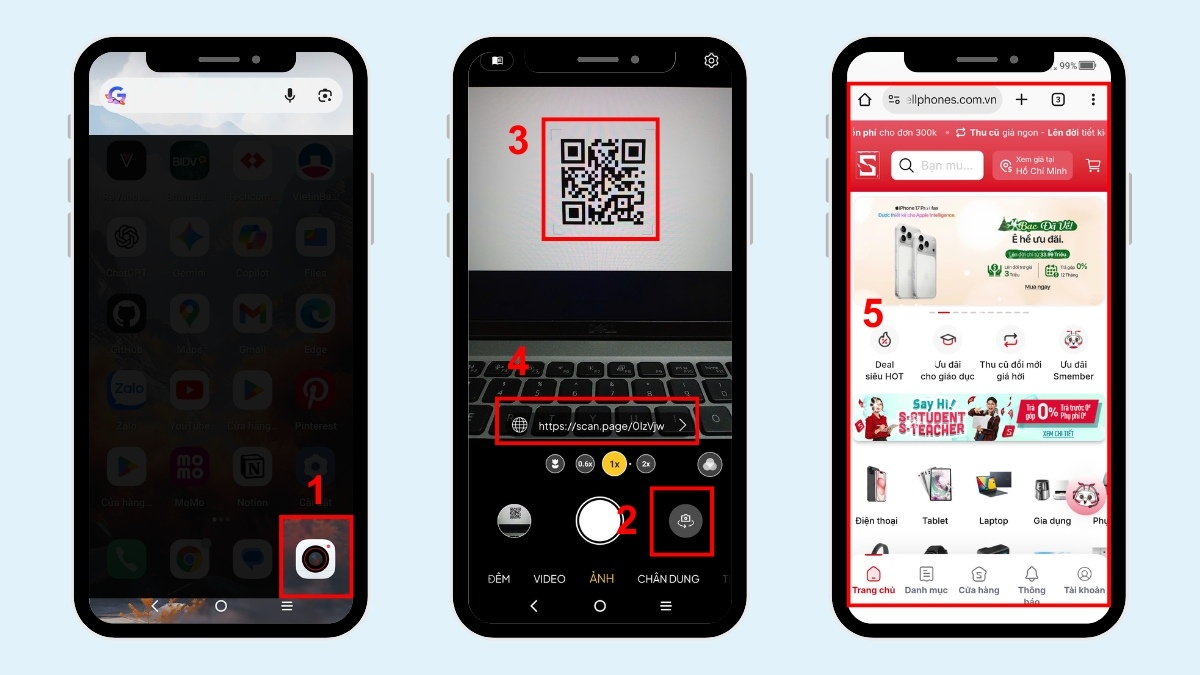 Hướng dẫn cách quét mã QR code trên điện thoại android