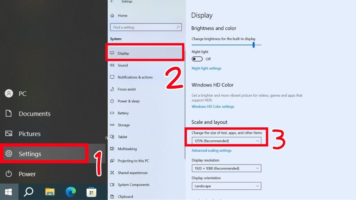Cách khắc phục màn hình Facebook bị phóng to, thu nhỏ trên máy tính - Điều chỉnh Display scaling