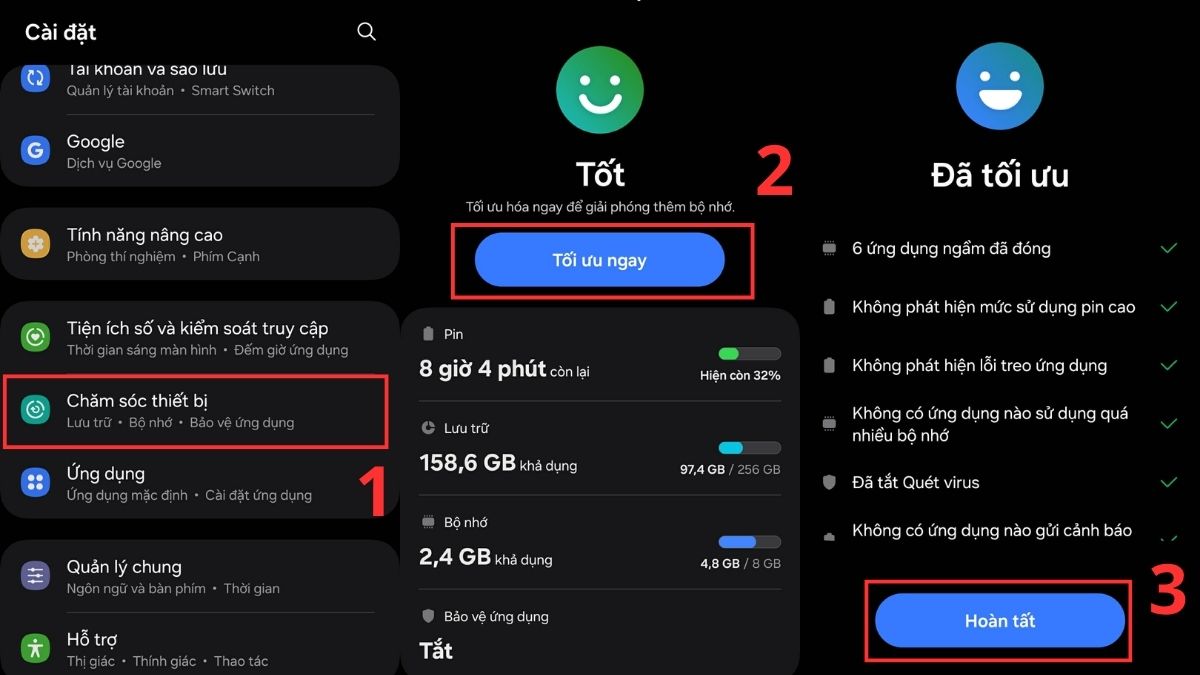 Cách khắc phục lỗi màn hình Samsung bị giật nháy liên tục - Tắt ứng dụng chạy ngầm