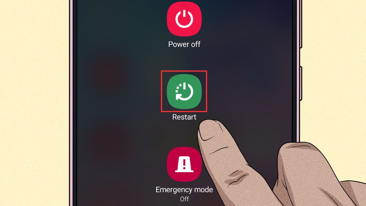 Cách khắc phục lỗi màn hình Samsung bị giật nháy liên tục - Khởi động lại thiết bị samsung