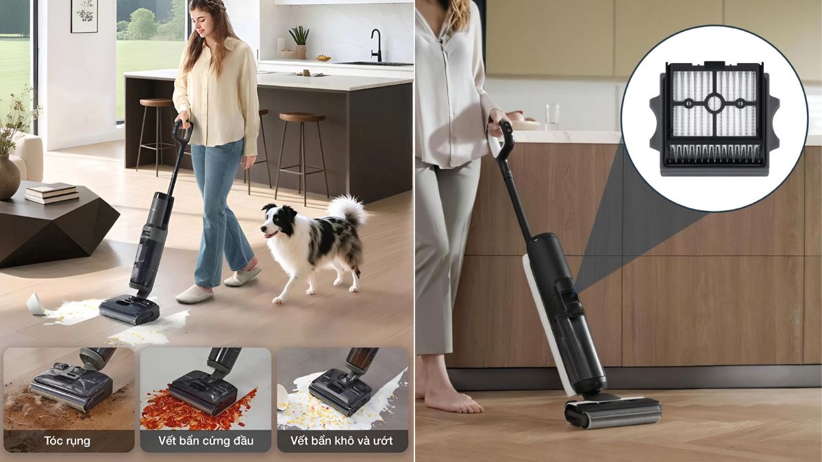máy hút bụi dùng cho văn phòng - Tineco Floor One I6 Stretch Plus