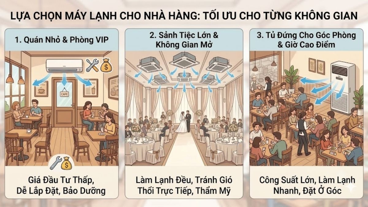 Máy lạnh nào phù hợp cho nhà hàng?