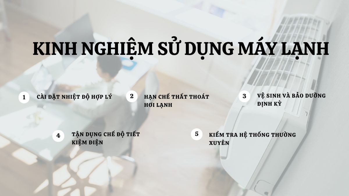 Kinh nghiệm sử dụng máy lạnh tiết kiệm điện