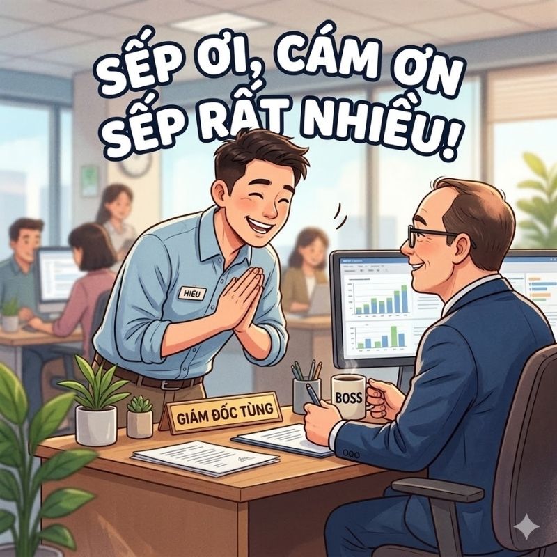 Meme cảm ơn sếp - 1