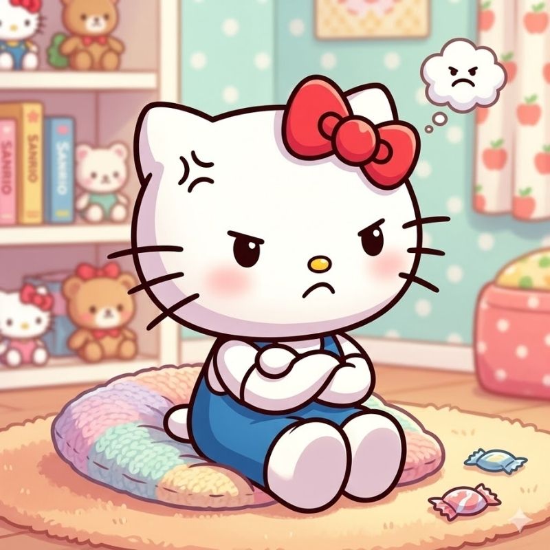 Meme Hello Kitty dỗi - 1
