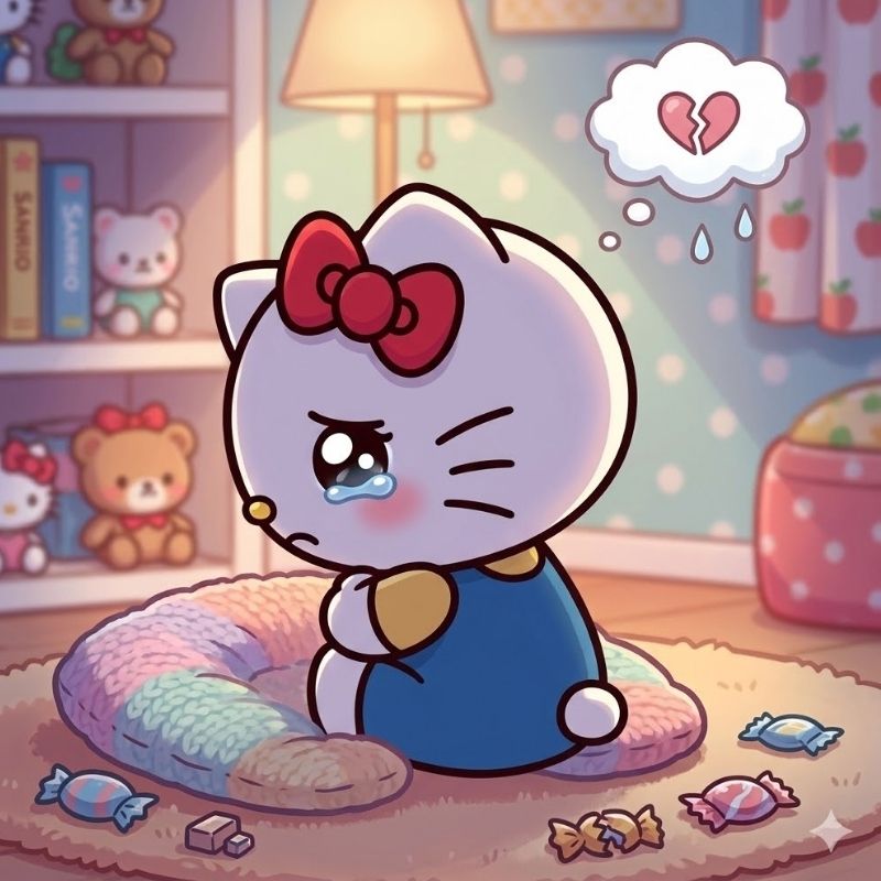 Meme Hello Kitty dỗi - 2