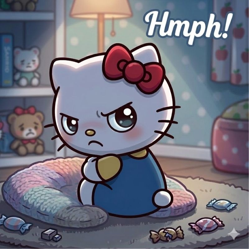 Meme Hello Kitty dỗi - 3