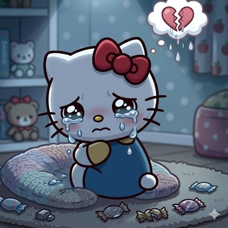 Meme Hello Kitty dỗi - 4