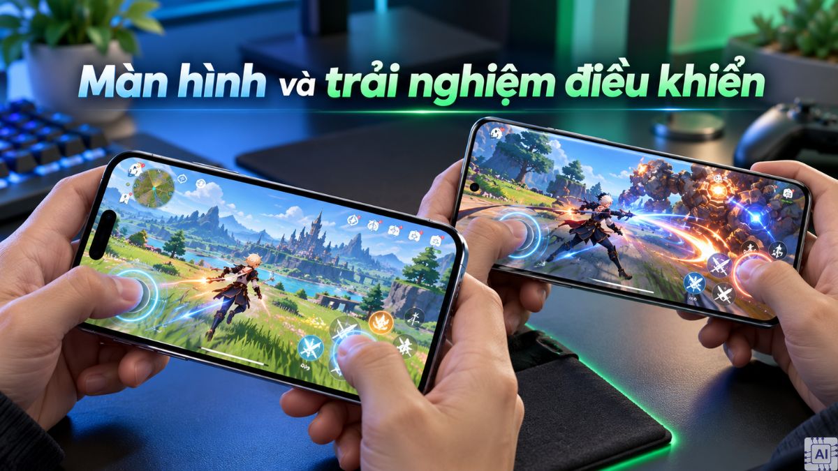 So sánh đặc điểm hiệu năng iOS và Android khi chơi game - màn hình trải nghiệm chơi game
