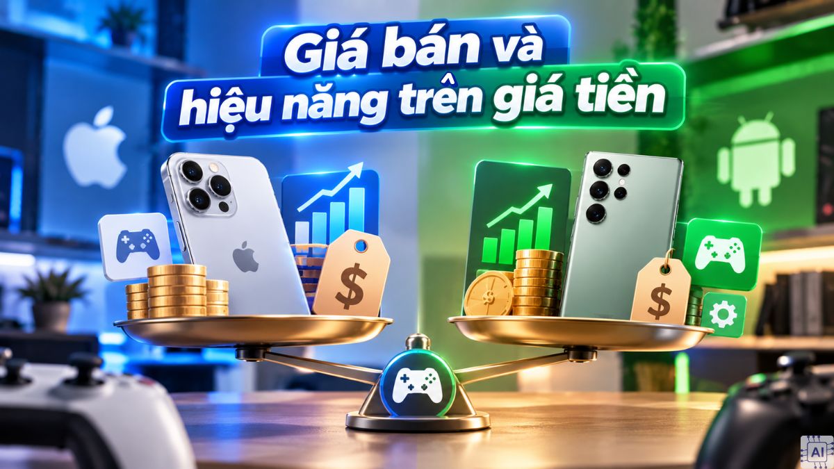 So sánh đặc điểm hiệu năng iOS và Android khi chơi game - hiệu năng trên giá tiền