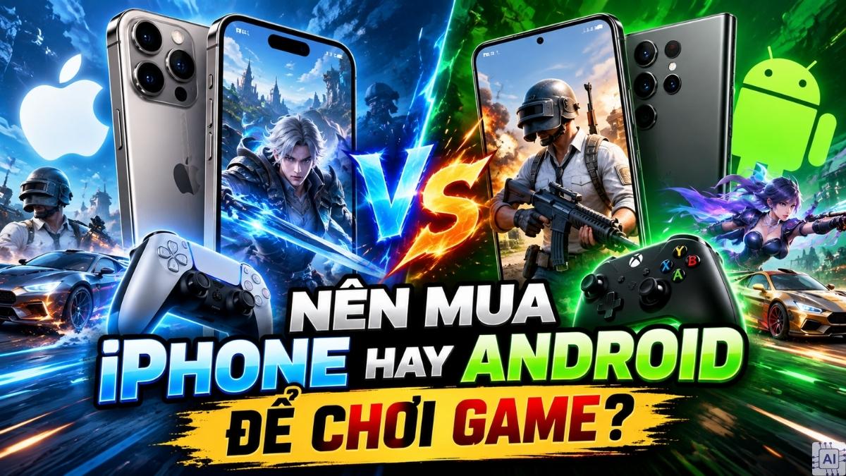 Nên mua iPhone hay Android để chơi game? Giải đáp chi tiết