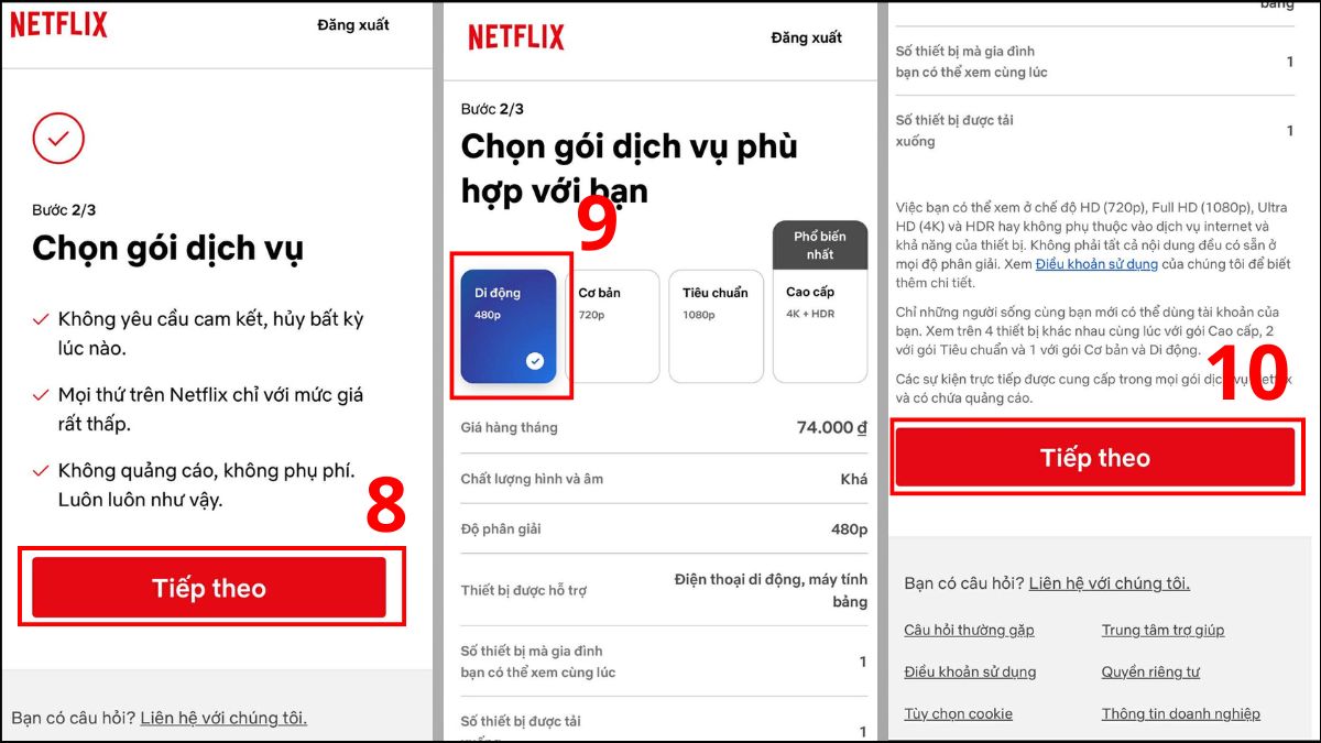 Cách đăng ký gói xem trên Netflix - bước 3