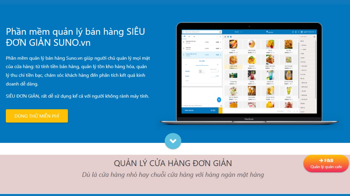 Suno.vn phần mềm quản lý bán hàng
