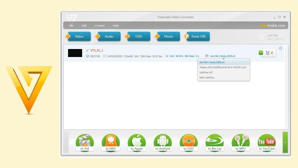 Freemake Video to MP3 Converter ứng dụng tách nhạc từ video