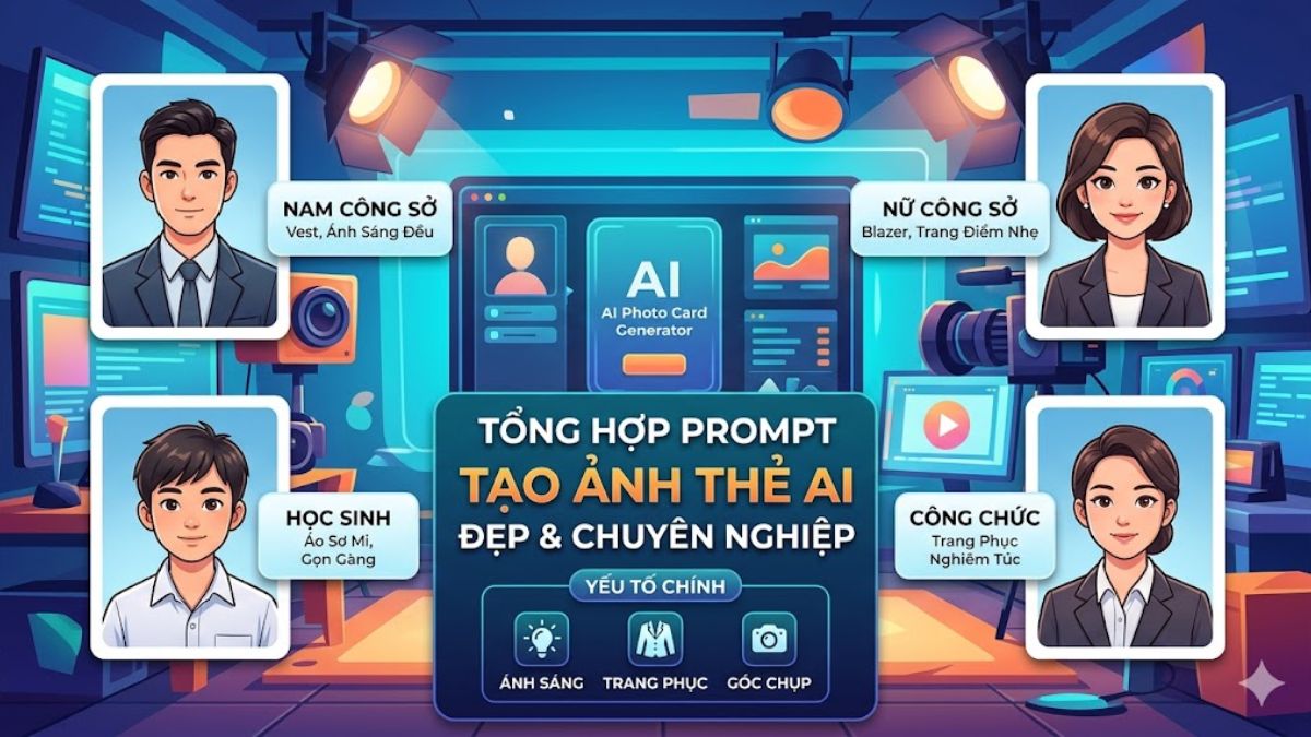 Tổng hợp prompt tạo ảnh thẻ bằng AI đẹp chuyên nghiệp